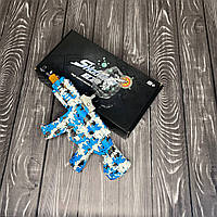 Орбиган, детский бластер MP-5, синий графити с електро аккумулятором, на орбизах + орбизы