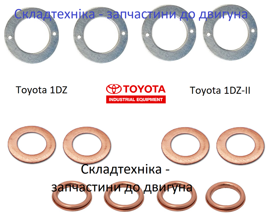 Шайби форсунки (комплект) до дизельного двигуна Toyota 1DZ