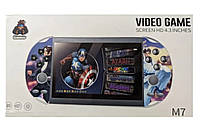 Игровая консоль с широкоформатным цветным экраном и телевизионным выходом 4.3" 16Гб,Приставка с 10000 играми