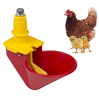 Автопоилка для цыплят микрочашечная автоматическая CD09 пластиковая поилка для кур индюков бройлеров уток