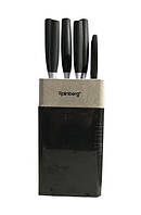 Набор ножей для кухни с подставкой Rainberg RB-8808 кухонные ножи и подставки черный
