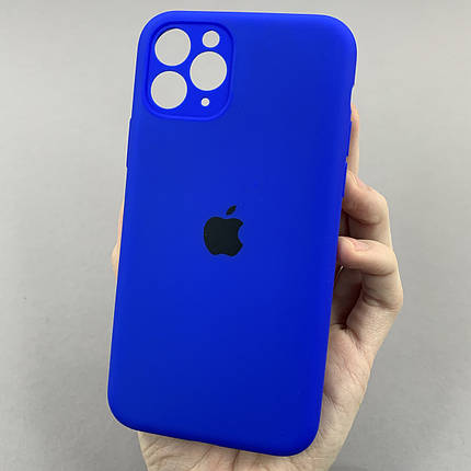 Чохол для Apple iPhone 11 Pro матовий кейс із закритою камерою чохол на айфон 11 про синій o5h, фото 1