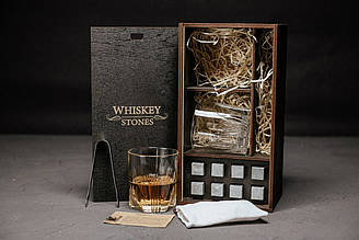 Подарунковий набір каменів та стаканів для віскі № 1 Selecta