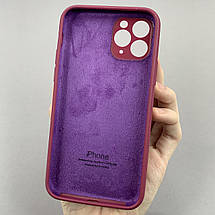 Чохол для Apple iPhone 11 Pro матовий кейс із закритою камерою чохол на айфон 11 про бордовий o5h, фото 2