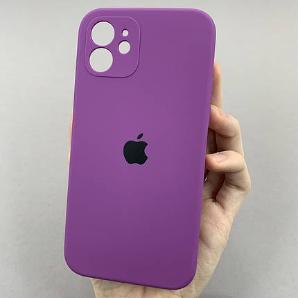 Чохол для Apple iPhone 12 матовий кейс із закритою камерою чохол на айфон 12 фіолетовий o5h, фото 1