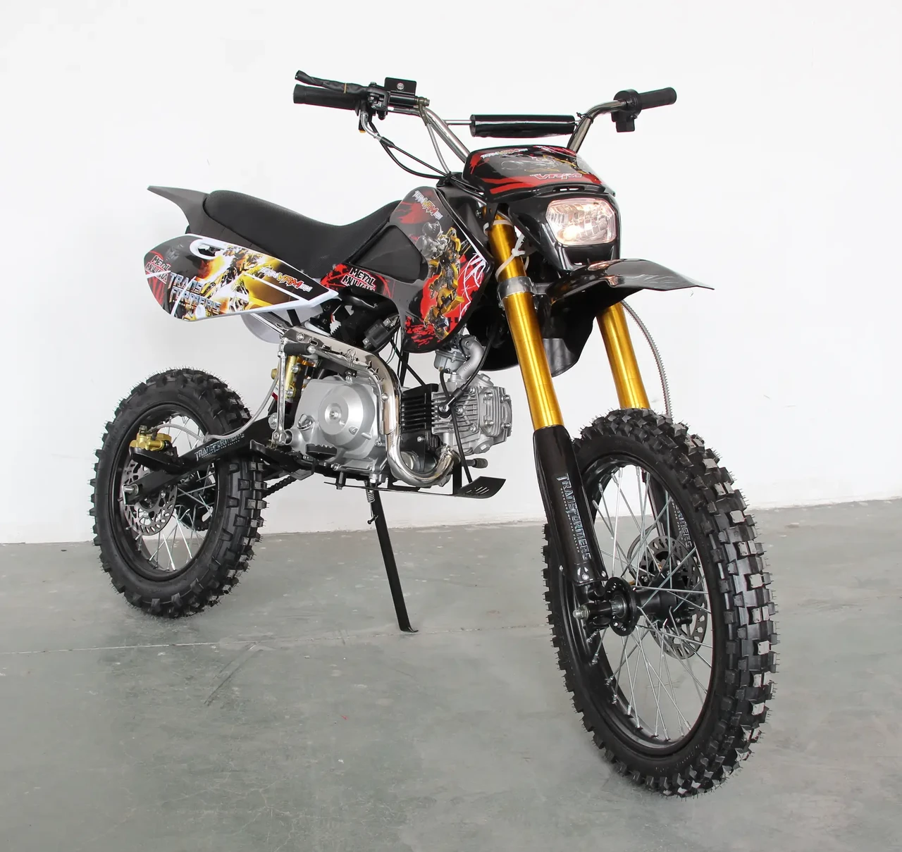 Бензиновый мини мотоцикл питбайки 125 кубов для подростка с 3+1 передачами - фото 3 - id-p2145212844