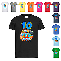 Черная детская футболка Принт щенячий патруль 10 лет (23-1-1-16)