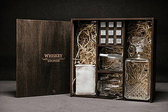 Подарунковий набір каменів та стаканів для віскі № 3 Selecta