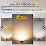 Wowatt 6 W GU5.3 Світлодіодна лампочка Нейтральний білий 4000K MR16 12V Галогенний еквівалент 40W Прожектор GU5.3 LED 480LM, фото 6