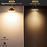 Wowatt 6 W GU5.3 Світлодіодна лампочка Нейтральний білий 4000K MR16 12V Галогенний еквівалент 40W Прожектор GU5.3 LED 480LM, фото 3