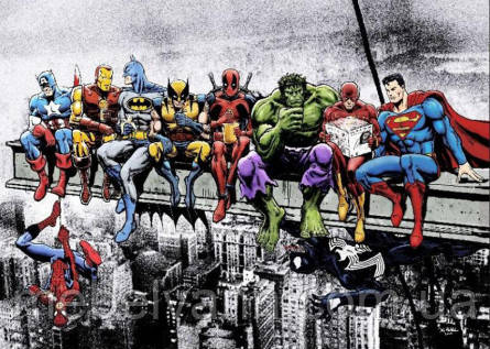 Фотообої Chameleon Супер герої 100х100 см, фото 1