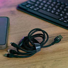 Кабель для зарядки телефону 3в1 USB - Micro USB / Type-C / Lightning