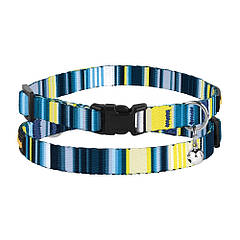 Нашийник для кішок BronzeDog Urban West Нейлоновий з Пластиковою пряжкою і Дзвіночком Синій