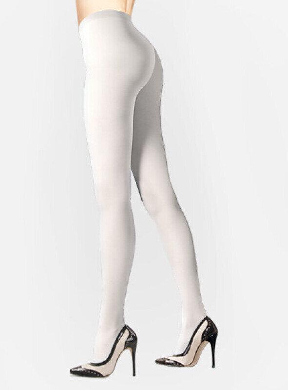 Белые подростковые капроновые колготки 60 ден для танцев и повседневной носки - фото 2 - id-p1105536522