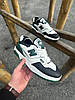 Чоловічі кросівки New Balance 550 White Black Green взуття Нью Беланс білі з зеленим шкіряні весна осінь, фото 5