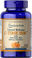 Puritan's Pride Vitamin C-1500 mg with Rose Hips Timed Release 100 таблеток DS