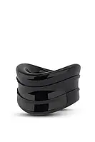 Ерекційна насадка Stay Hard Beef Ball Stretcher Snug чорна, 3.8 см