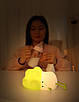 Світильник нічник дитячий USB бездротовий силіконовий капуста броколі сенсорний з таймером підставка для телефону, фото 6