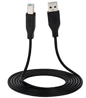 Кабель 2E USB 2.0 (AM/BM) DSTP, 3m, Black (2E-W-3169m3)