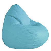 Кресло - груша голубого цвета от 60 х 90 до 100 х 140 см Pear