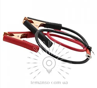 Кабель для інвертора + крокодили 10mm2 Lemanso LM40253 довжина 500mm