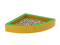 Детский игровой сухой угловой бассейн 200х200х40см ПВХ для дома, детских комнат и садиков. Сухой бассейн