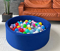 Сухой бассейн с шариками в комплекте 200 шт синего электрического цвета 100 х 40 см трикотаж