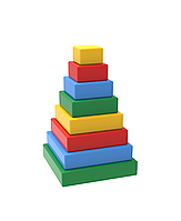 Детский мягкий модуль набор пирамиди квадратная 80х50х50 см ПВХ для детских комнат, развлекательных центров