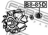 Подшипник генератора Nissan Qasqai 07-13 (8x23x14), FEBEST (B885D)