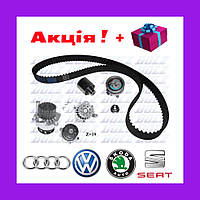 Комплект ГРМ + помпа Audi A2/A3/VW Caddy/Golf/Passat/T5/Skoda Fabia/Octavia/Seat/Ford 1.4/1.9/2.0 TDI/SDI DOLZ