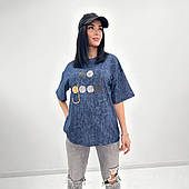 Жіноча футболка вільного крою норма і батал