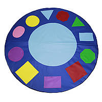 Мат навчальний Геометрія круглий шкірозамінник навчально-ігровий килимок для занять
