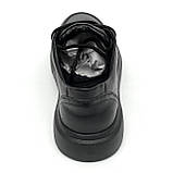 Чорні чоловічі туфлі міський комфорт шкіряні на шнурівці легка підошва весна-літо S.B. 570/44/Т/1 розмір 40, фото 6