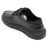 Чорні чоловічі туфлі міський комфорт шкіряні на шнурівці легка підошва весна-літо S.B. 570/44/Т/1 розмір 40, фото 5