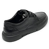 Чорні чоловічі туфлі міський комфорт шкіряні на шнурівці легка підошва весна-літо S.B. 570/44/Т/1 розмір 40, фото 7