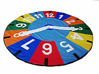 Мат навчальний Годинник шкірозамінник навчально-ігровий килимок для занять в дитячому саду та ігрових кімнатах