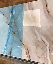 Фото панель універсальна ПЕТ, Самофіксована, 62 х 205 см (товщіна 1.2 мм), мармур світлий, фото 3