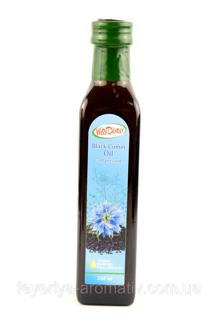 Олія з насіння чорного кмину холодного віджиму Vita D'oro 250 мл Україна