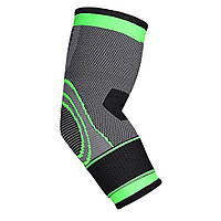 Бандаж на локтевой сустав RIAS Elbow Support Black-Green (3_04586)