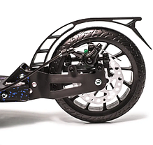 Двоколісний складаний самокат "SCALE SPORTS SS-30 1192181876" дискові гальма і лід ліхтарик (Чорно-синій) 7+, фото 5