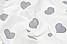 Ранфорс шириною 240 см "Сірі великі та маленькі сердечка" на білому тлі, №5046, фото 5