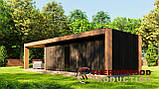 Модульний гостьовий будинок 11,0х4,0м з лазнею Sauna House 15 від Thermowood Production під ключ, фото 3