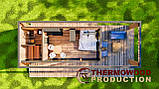 Модульний гостьовий будинок 11,0х4,0м з лазнею Sauna House 15 від Thermowood Production під ключ, фото 7
