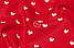 Ранфорс шириною 240 см "Сердечка в шаховому порядку" на червоному тлі, №5042, фото 5