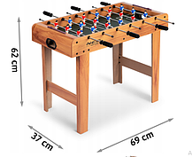 Настільний футбол дерев'яний Neo-Sport 69 x 37 x 62 см, фото 3