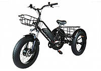 Триколісний електровелосипед VELOMOTOR CARGO 500 W з кошиком ЧОРНИЙ
