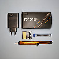 Смарт паяльник MiniWare TS 101 (вдосконалений TS-100) розумний паяльник + блок живлення GaN PD 65W