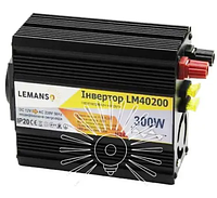 Інвертор чорний корпус Lemanso LM40200 з 12VDC до 230V AC 300 W 360VA модифікована синусоїда