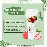 Пенка для умывания с экстрактом персика Nature Republic Fresh Heab Peach Корея 170мл