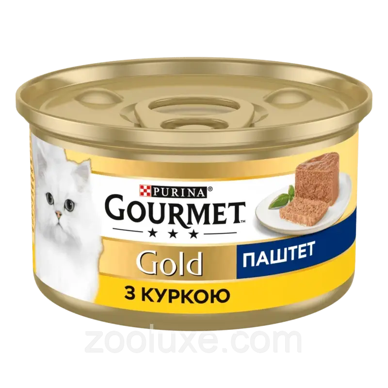 Purina Gourmet Gold Паштет з Куркою 85 г/Пурина Гурме Голд Паштет вологий корм для кішок і котів консерву, фото 1